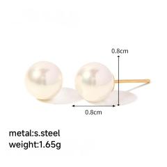18KG pearl earrings stainless steel earrings collection