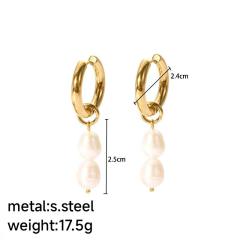 18KG pearl earrings stainless steel earrings collection