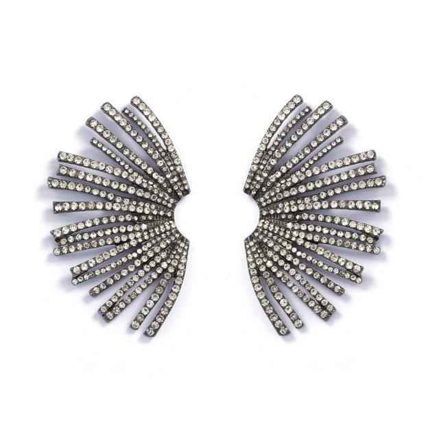 Rhinestone pave setting alloy earrings diamond earrings unique earrings