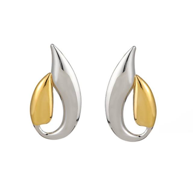 Hot sale mix color unique drop shape stainless steel earrings