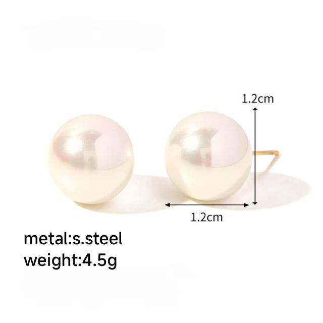 18KG pearl earrings stainless steel earrings collection