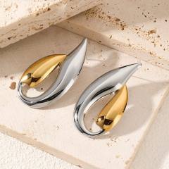 Hot sale mix color unique drop shape stainless steel earrings