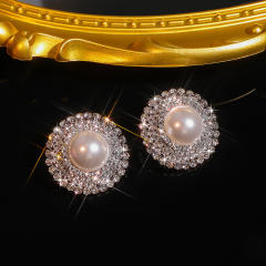 Personalized Pearl Earrings Small Round Pearl Earrings