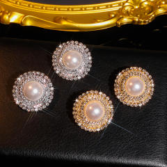 Personalized Pearl Earrings Small Round Pearl Earrings