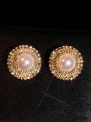 Personalized Pearl Earrings Small Round Pearl Earrings