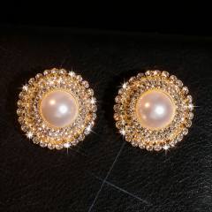 Personalized Pearl Earrings Small Round Pearl Earrings