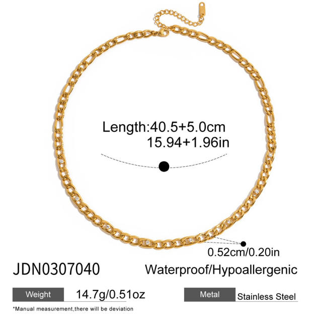 Zircon Necklace Set Sweater Chain Light Luxury Stainless Steel necklace for Women