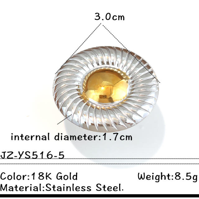 Mix color hot sale stainless steel rings heart flower rings for women