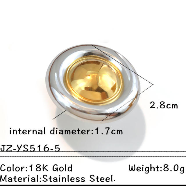 Mix color hot sale stainless steel rings heart flower rings for women