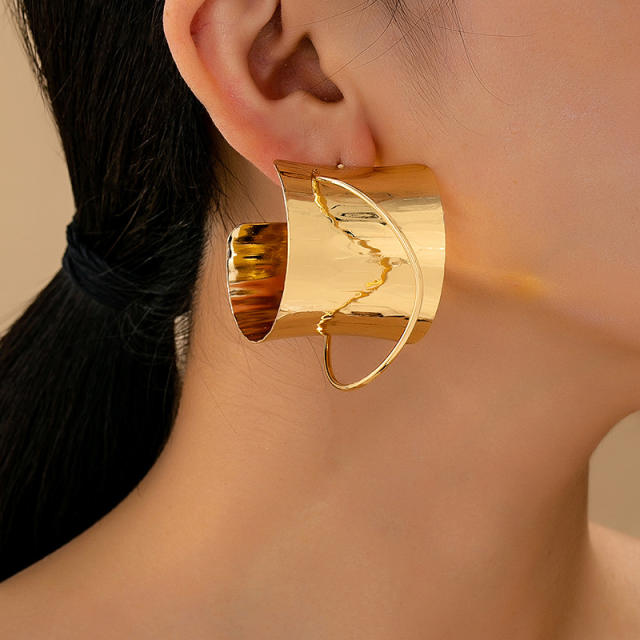 Vintage geometric big alloy earrings geometric earrings