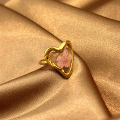 Winter jewelry color mix shell flower stainless steel rings