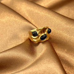 Winter jewelry color mix shell flower stainless steel rings