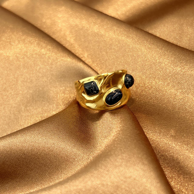 Winter jewelry color mix shell flower stainless steel rings