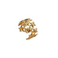Color mix star shape stainless steel rings