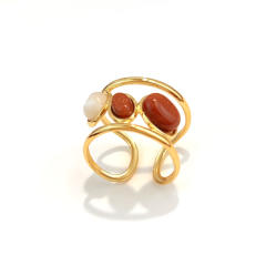 Winter jewelry color mix shell flower stainless steel rings