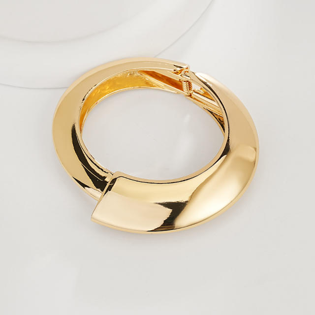 Irregular Glossy Alloy Bracelet Set Geometric Bracelet Collection Hand Jewelry Accessories