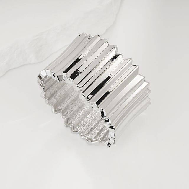Irregular Glossy Alloy Bracelet Set Geometric Bracelet Collection Hand Jewelry Accessories