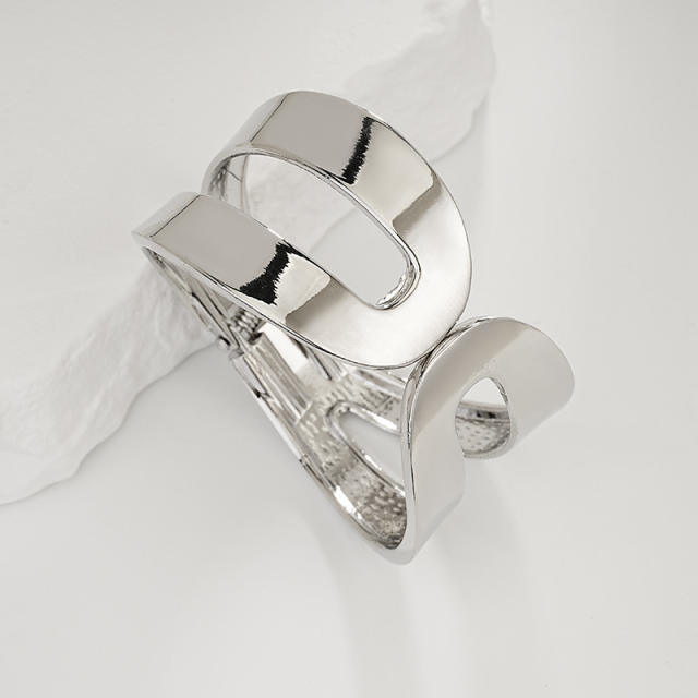 Irregular Glossy Alloy Bracelet Set Geometric Bracelet Collection Hand Jewelry Accessories