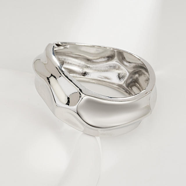 Irregular Glossy Alloy Bracelet Set Geometric Bracelet Collection Hand Jewelry Accessories