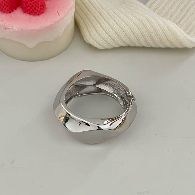 Irregular Glossy Alloy Bracelet Set Geometric Bracelet Collection Hand Jewelry Accessories
