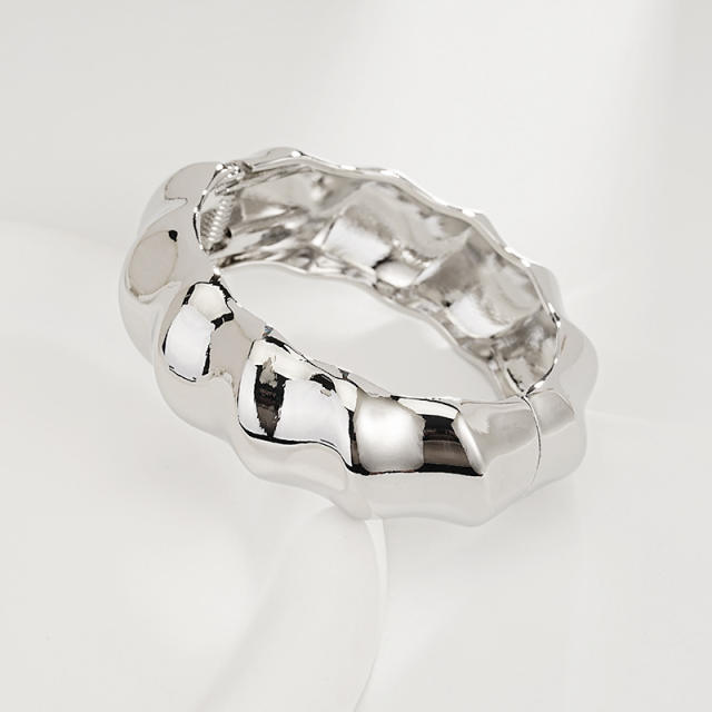 Irregular Glossy Alloy Bracelet Set Geometric Bracelet Collection Hand Jewelry Accessories