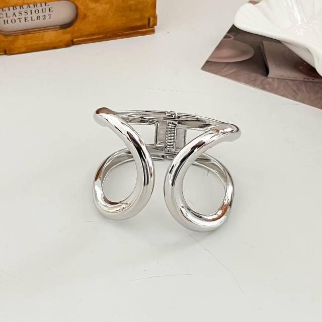 Irregular Glossy Alloy Bracelet Set Geometric Bracelet Collection Hand Jewelry Accessories