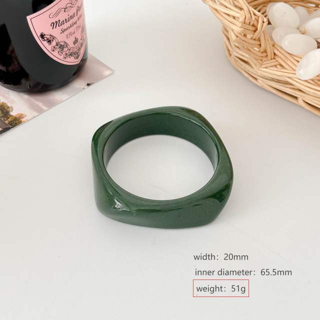 Resin Bracelet Set for Women Exaggerated Bracelets Retro Geometric Jewelry Accessories