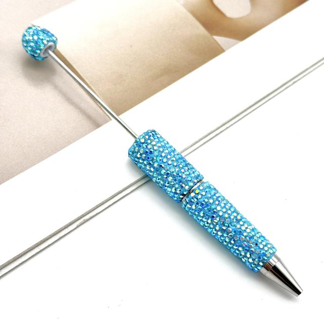 DIY Electroplated Colorful Full Diamond Beaded Pen Colorful Diamond Beaded Ballpoint Pen