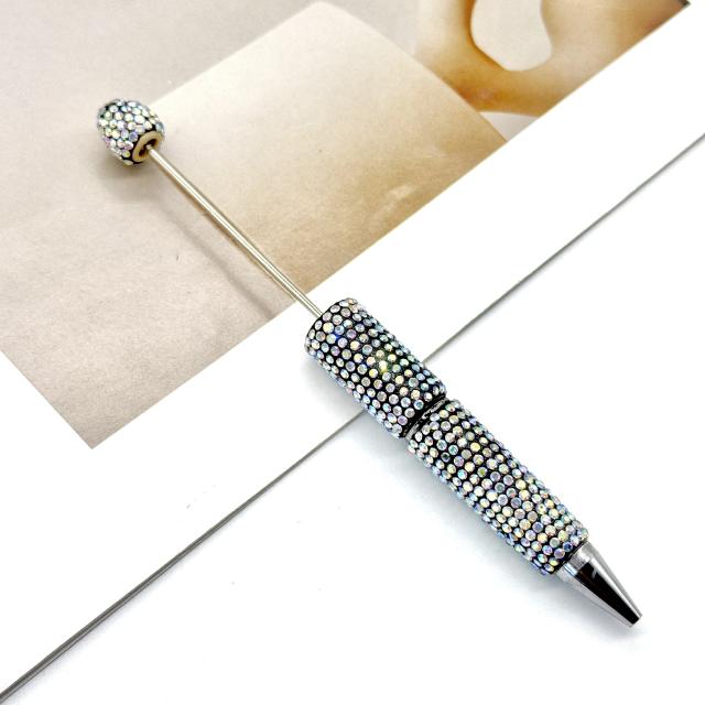 DIY Electroplated Colorful Full Diamond Beaded Pen Colorful Diamond Beaded Ballpoint Pen