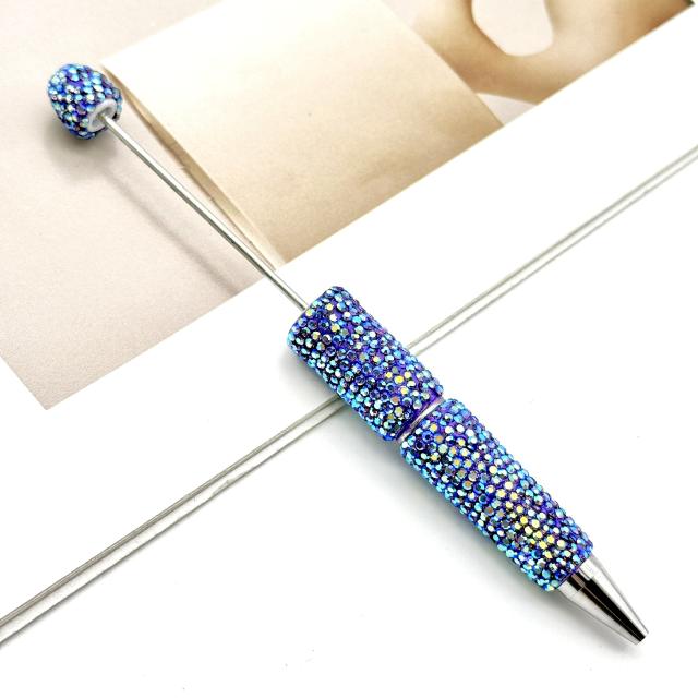 DIY Electroplated Colorful Full Diamond Beaded Pen Colorful Diamond Beaded Ballpoint Pen