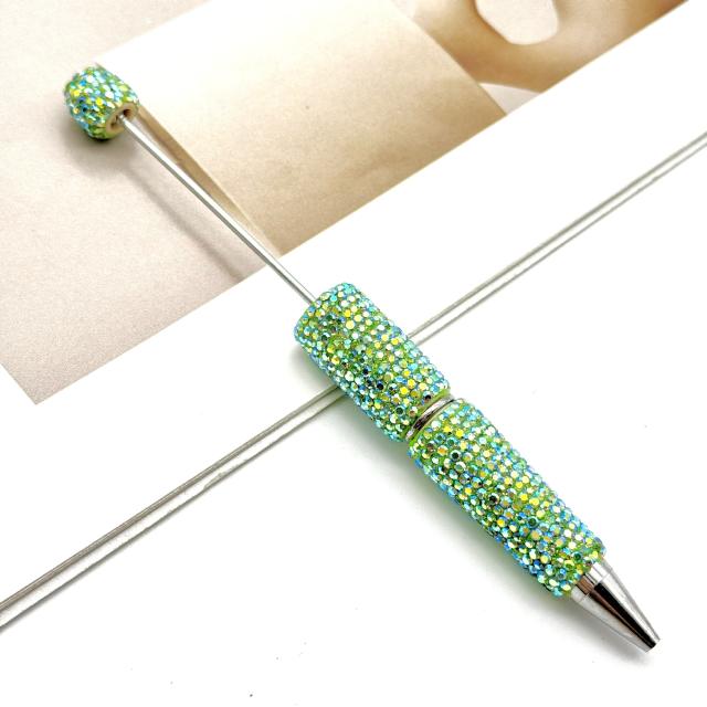 DIY Electroplated Colorful Full Diamond Beaded Pen Colorful Diamond Beaded Ballpoint Pen