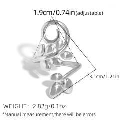 Women's Olive Leaf 18K Gold-Plated Stainless Steel Rings