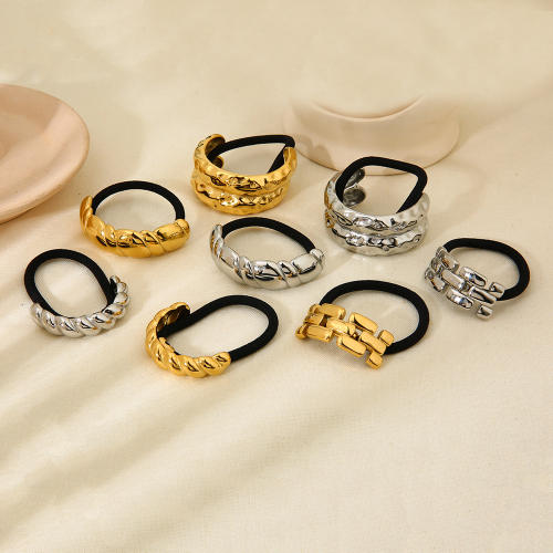 INS hair accessories arc twist croissant stainless steel hair ties rubber band