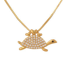Popular Rotatable Butterfly Pendant Full of Zircon Colored Diamonds Real Gold Electroplated pendant Necklace