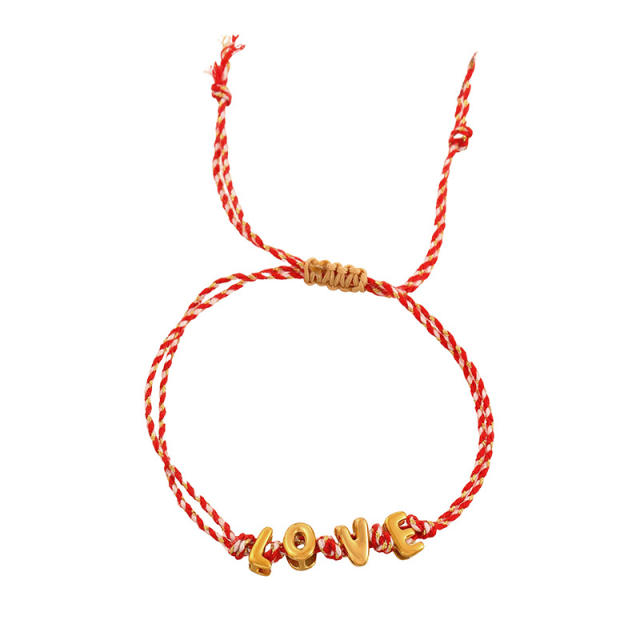 Simple titanium steel letter braided double-layer bracelet versatile letter Valentine's Day bracelet