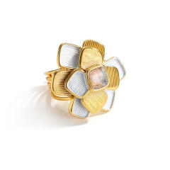 Mix color stereo flower stainless steel rings