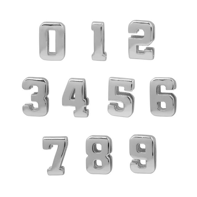 Ins Hot Selling Paracord Colorful Rope High Polished Glossy Lucky Number 0-9 DIY Team Jersey Number Hand Rope Bracelet
