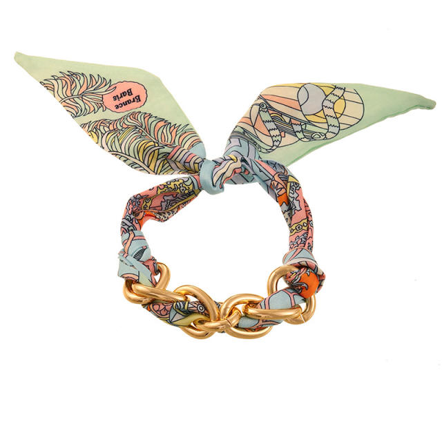 Mobile Phone Chain Short Braided bracelet Lanyard Handmade Anti-Fall Wrist Strap Ready-Made Silk Scarf Anti-Lost Bracelet