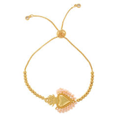 Seaside bracelet Rice Beads Sacred Heart Pendant Bracelet