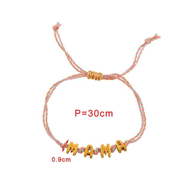 Simple titanium steel letter braided double-layer bracelet versatile letter Valentine's Day bracelet