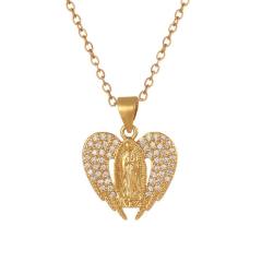 Popular Rotatable Butterfly Pendant Full of Zircon Colored Diamonds Real Gold Electroplated pendant Necklace