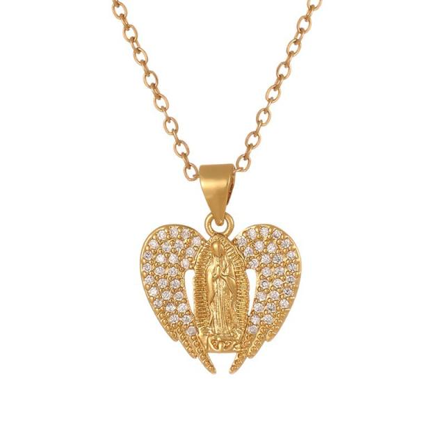 Popular Rotatable Butterfly Pendant Full of Zircon Colored Diamonds Real Gold Electroplated pendant Necklace