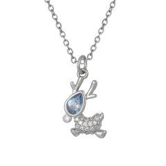 Popular Rotatable Butterfly Pendant Full of Zircon Colored Diamonds Real Gold Electroplated pendant Necklace