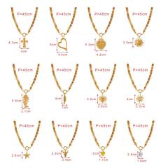 French Ethnic Style Colorful Natural Stone Pendant Necklace for Women Bohemian Crystal Beaded Necklace Choker Necklace