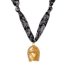 Punk trend horse head western cowboy stainless steel necklace