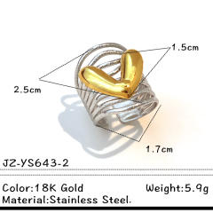 18KG unique design mix color stainless steel rings