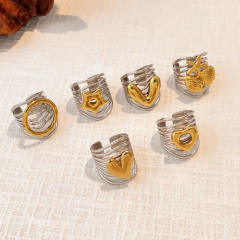 18KG unique design mix color stainless steel rings