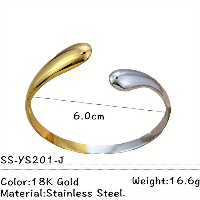 New Stainless Steel Bracelet Geometric Design Photosensitive Surface Bracelet