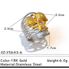 18KG unique design mix color stainless steel rings
