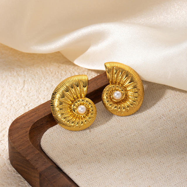 Stainless Steel earrings Flower Earrings for Women pearl earrings